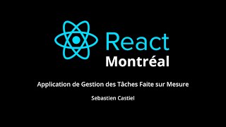 Application de Gestion des Tâches Faite sur Mesure FR  Sebastien Castiel [upl. by Lucila]