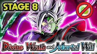 STAGE 8 DIVINE WRATH amp MORTAL WILL VS FUSION ZAMASU NO ITEMS Dragon Ball Z Dokkan Battle [upl. by Htepsle72]