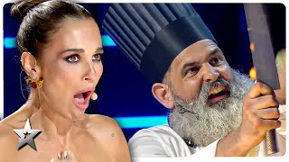 Psycho Chef TERRIFIES The Judges on Spains Got Talent [upl. by Ahl]