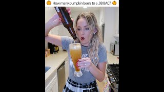 How many PUMPKIN beers to reach a 08 BAC [upl. by Verlie74]