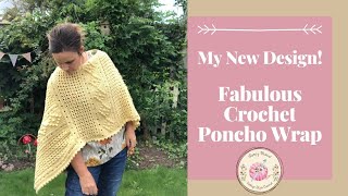 My Latest Crochet Design  Autumn Rain Crochet Poncho Wrap Vlog [upl. by Ahseinad]