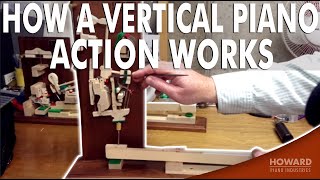 How A Vertical Piano Action Works I HOWARD PIANO INDUSTRIES [upl. by Gnehs]