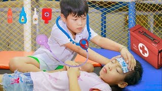 Kids play pretend Doctor take care Friend Kids johny johny yes papa Song Children [upl. by Assitruc]