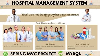 Hospital Management System Project using Spring MVC  Spring Boot  Java  MySQL  Maven [upl. by Brighton]