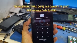 TECNO SPARK 7 PRO KF8 And Camon 17P CG7 SIM Network Code By IMEI [upl. by Sherourd913]