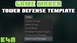 Importing asset into GameMaker  GameMaker Tower Defense Template GML Visual [upl. by Chrisoula303]