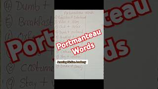 PORTMANTEAU WORDS english britishenglish nigeria vocabulary grammar [upl. by Gates251]