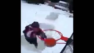 DUNKING A BASKETBALL ON ICE SKATES [upl. by Tiphani]