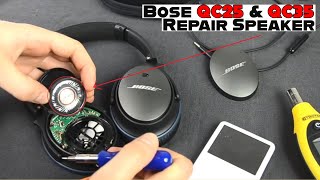 How To Repair Bose QC25 amp QC35 ONE side not working [upl. by Damaris]