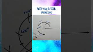 225° Angle With Compass  shorts ytshorts short shortsvideo [upl. by Yesnik195]