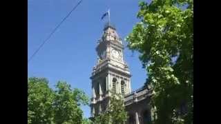 Bendigo Town Hall clock chiming [upl. by Lolanthe583]