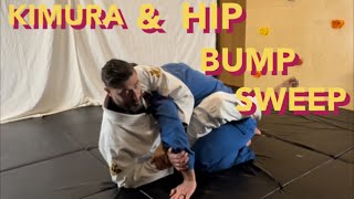 Kimura amp hip bump sweep – BJJ fundamentals series [upl. by Ahsile]