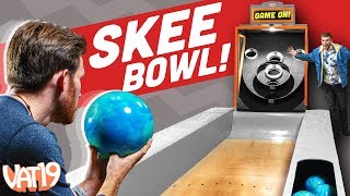 We Played GIANT SKEEBALL With Bowling Balls [upl. by Lerual805]