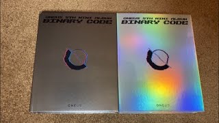 ONEUS 5th Mini Album Binary Code Zero amp One Versions Unboxing MyMusicTaste Exclusive Photocards [upl. by Toille797]