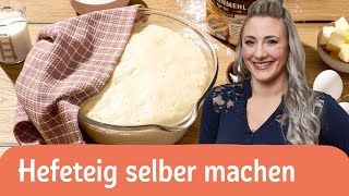 Süßer Hefeteig mit frischer Hefe – so gelingt er dir garantiert 🥧  REWE Deine Küche [upl. by Lovato]