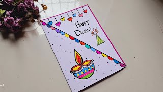 diwali card making ideas • Diwali card making compitition Easy • diwali greeting card [upl. by Nalor]