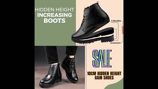 Mens 4 Inch Hidden Height Increasing Boot Made with a durable Eva sole [upl. by Kennet]