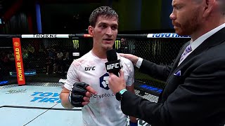 Movsar Evloev Octagon Interview  UFC Vegas 56 [upl. by Erdnassak]