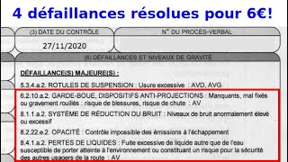 Contrôle technique comment résoudre des défaillances majeures dopacité pertes de liquide [upl. by Golding183]