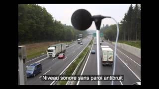 Bruit dautoroute avecsans paroi antibruit [upl. by Breen610]