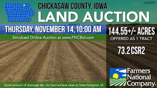 Simulcast Auction  14455  Acres Chickasaw County Iowa [upl. by Rea148]