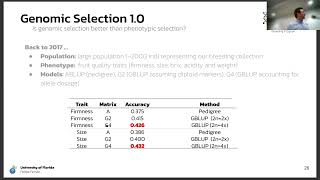 Genomic prediction in an autotetraploid and outcrossing crop Lessons from blueberry [upl. by Oidiple558]