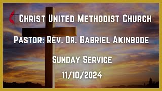 Christ United Methodist Church  Sunday Service  11102024 [upl. by Saleem]