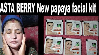 ASTA BERRY New papaya facial kit  Rs 125  removes pigmentation and blemishes  facial at home [upl. by Ylebmik]