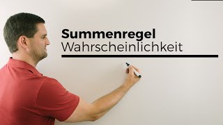 Summenregel in der Wahrscheinlichkeit Stochastik  Mathe by Daniel Jung [upl. by Nawud]