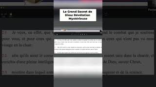 Le Grand Secret de Dieu Révélation Mystérieuse foi saintesprit jesuschrist conseil chretiens [upl. by Almire]