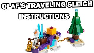 LEGO INSTRUCTIONS  OLAFS TRAVELING SLEIGH  FROZEN 2  LEGO 40361 [upl. by Liddie]