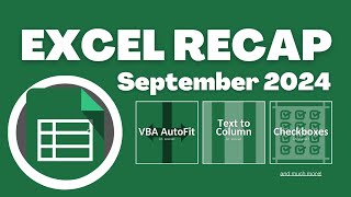 Excel Recap September 2024‼️ excel [upl. by Llesirg]