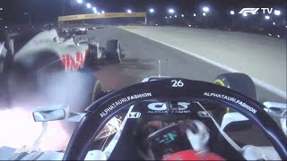 Romain Grosjeans Fireball Crash Onboard [upl. by Chemaram]