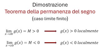 DimostrazioneTeorema della permanenza del segno [upl. by Ylehsa]