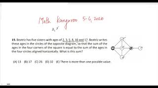 Math Kangaroo questions56 2020Q19 [upl. by Koffler194]