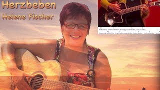 HerzbebenHelene Fischer GitarreguitarTutorialCoverAkkordechordsTextLyrics easy Version [upl. by Siseneg442]