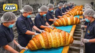 How MILLIONS of Croissants Are Made Fully Automatic Croissants Production Line [upl. by Halstead]