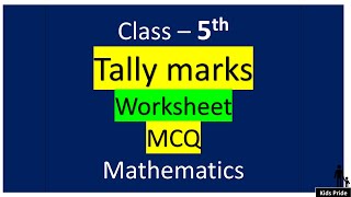 Tally Marks Worksheet MCQ for grade5 Tally Marks Class 5 Tally Exercise [upl. by Jerrilyn]