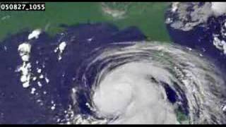 Hurricane KATRINA from satellite [upl. by Airdnala]