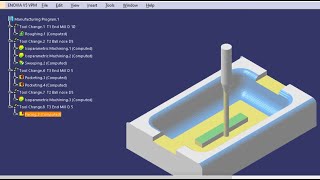 Isoparametric Machining applied in Advanced Machining using CATIA V5 [upl. by Venezia]