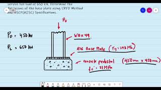 Steel Design  Design of Base Plate [upl. by Ardnuaet]