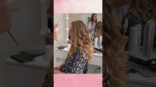 Stepbystep video of creating beautiful voluminous curls on a curling iron [upl. by Groscr]