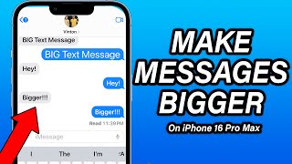 How To Make All Text Messages Larger On iPhone [upl. by Blinny]