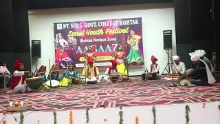 Orchestra HaryanviAagaazZonal Youth Festival at PtNRS Govt College Rtk RohtakSonipat Zone MDU [upl. by Neirod]