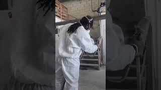 Let’s apply epoxy paint howto automobile diy painting metallicpaint [upl. by Danby]