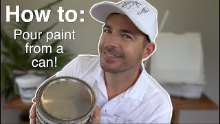 How to pour paint from paint can correctly into your paint pot and paint tray [upl. by Godfree]