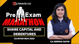 Share Capital and Debentures  Pre Exam Marathon  Session 3  LAW  CA Inter  November 23 [upl. by Woothen]