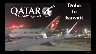 Trip Report Qatar Airways A320 gorgeous night takeoff from Doha DOHKWI [upl. by Selym378]