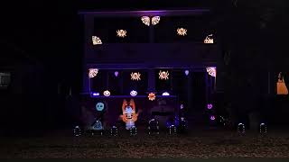 Reed Family Light Show Halloween 2024 The Adams Family [upl. by Areemas]