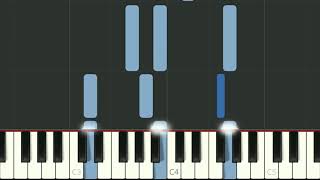 My Grandfathers Clock childrens song arranged for piano  synthesia [upl. by Efinnej]